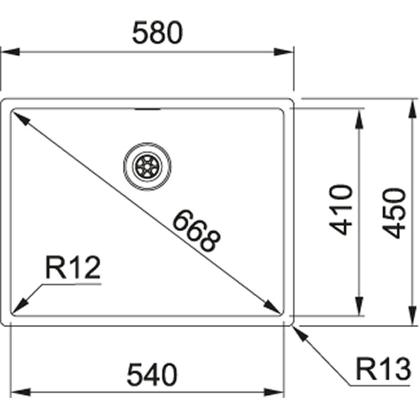 Franke BXX 210/110-54 nerez Box