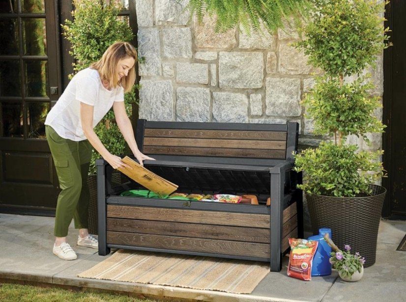 Zahradní lavice Keter Deco Garden Bench Walnut