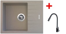 Sinks PERFECTO 650 Avena + ELASTA S černá matná