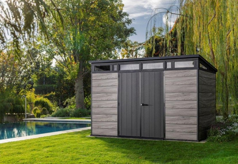 Zahradní domek Keter PENT Signature 11x7 Storm Grey, s podlahou