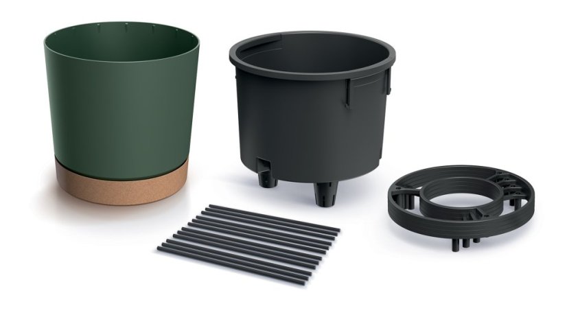 Květináč Prosperplast HOME GROWER na pěstování rajčat 14,5 l tmavě zelený