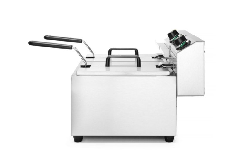 Ruční fritéza, 2 × 8 l, HENDI, Profi Line, 16L, 230V/7000W, 605x460x(H)369mm