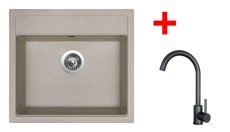 Sinks SOLO 560 Avena + ARCO černá matná