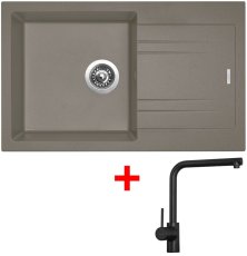Sinks LINEA 780 Truffle + Elka černá matná
