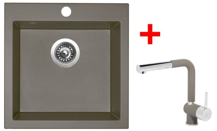 Sinks VIVA 455 Truffle + Mix 3 P GR Sinks VIVA 455 Truffle + Mix 3 P GR