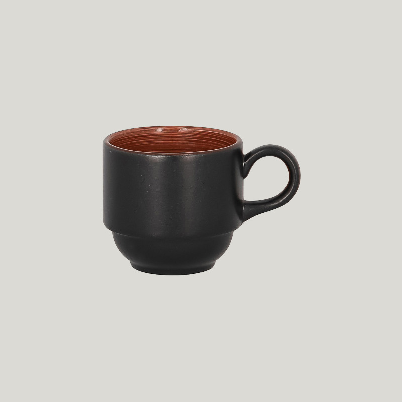 RAK Porcelain RAK Trinidad šálek stohovatelný 90 ml, hnědý | RAK-TRCLSC09BW RAK Porcelain RAK Trinidad šálek stohovatelný 90 ml, hnědý | RAK-TRCLSC09BW