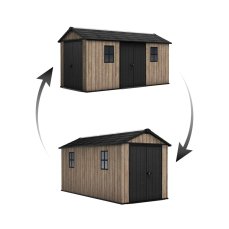 Zahradní domek Keter Apex 7,5 x 15 Ashwood, s podlahou