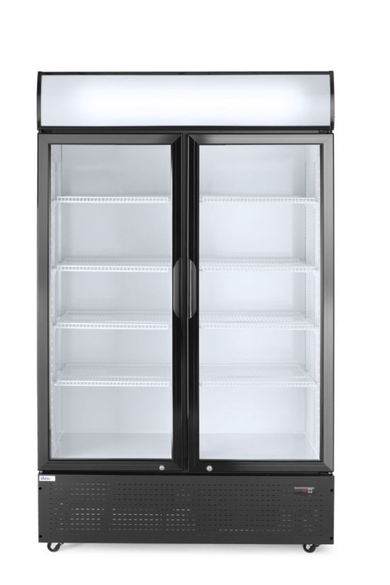 Barová chladnička s podsvíceným panelem, dvoudveřová, Arktic, 512L, Černá, 230V/510W, 1120x585x(H)1900mm