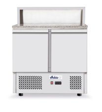 Dvoudveřový chlazený stůl s nástavcem a žulovou pracovní deskou, Arktic, 169L, 230V/310W, 700x900x(H)1082mm
