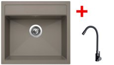 Sinks SOLO 560 Truffle + ELASTA černá matná