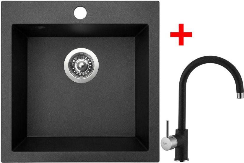 Sinks VIVA 455 Metalblack + Vitalia GR Sinks VIVA 455 Metalblack + Vitalia GR