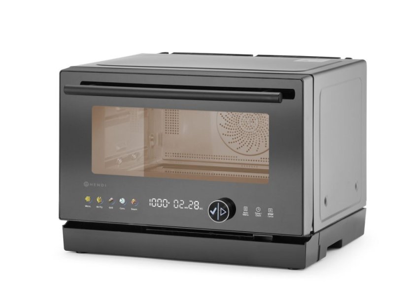Mikrovlnná trouba, multifunkční 4-v-1, HENDI, Černá, 230V/2350W, 462x492x(H)338mm