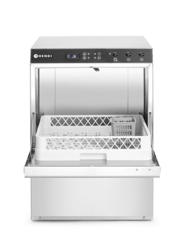 Myčka nádobí HENDI, s dávkovačem mycího prostředku i vypouštěcím čerpadlem, 400V/4900W