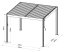 Bioklimatická pergola G21 Austin Premium 3x3 m, antracitová hliníková