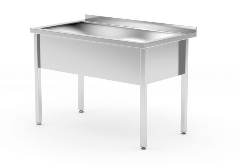 Stůl s jedním mycím dřezem – svařovaný, hloubka 700 mm, výška komory 300 mm, HENDI, Profi Line, 800x700x(H)850mm Stůl s jedním mycím dřezem – svařovaný, hloubka 700 mm, výška komory 300 mm, HENDI, Profi Line, 800x700x(H)850mm