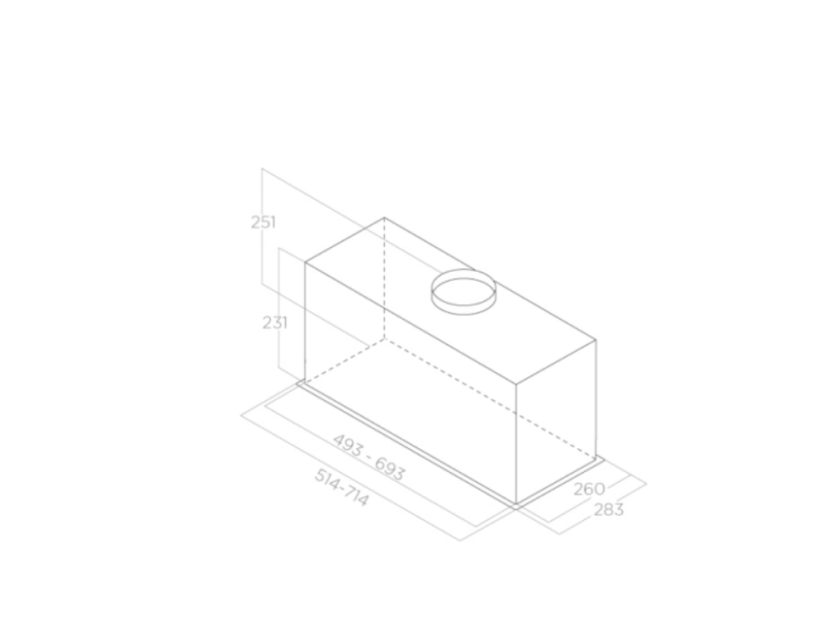 Vestavná digestoř Elica FOLD BL MAT/A/72