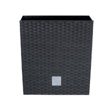 Květináč Prosperplast Rato Low antracit 22,3 x 22,3 x 22,8 cm