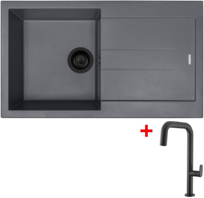 Sinks AMANDA 860 BL Nanogrey + EVA P Nanoblack Sinks AMANDA 860 BL Nanogrey + EVA P Nanoblack