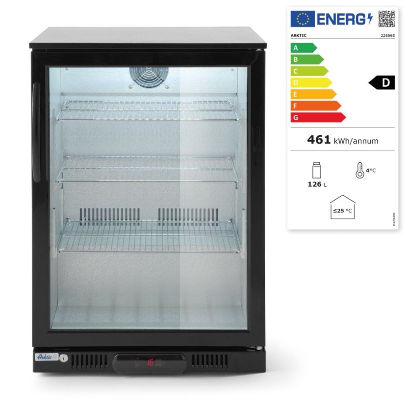 Jednodveřová chladnička, Arktic, 105L, Černá, 230V/123W, 600x530x(H)865mm