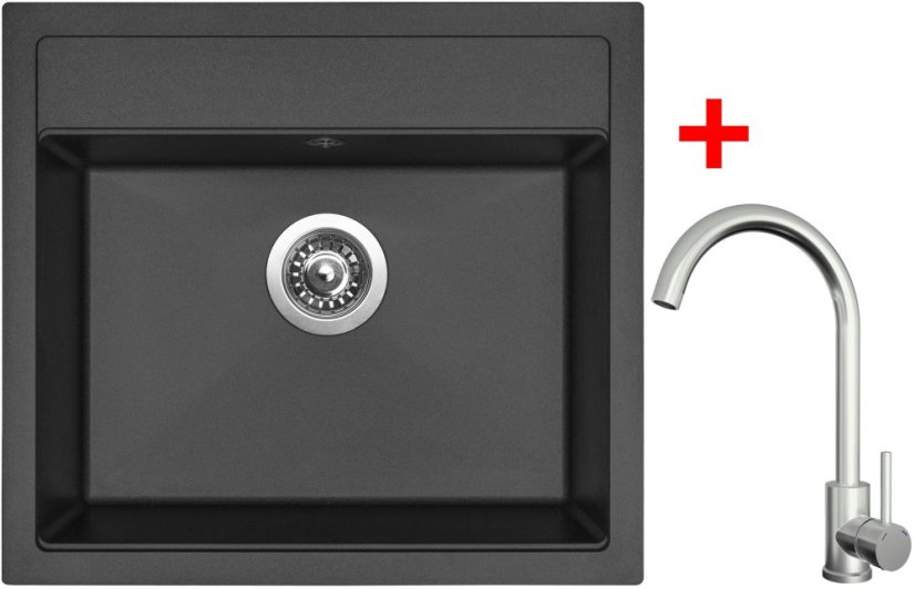 Sinks SOLO 560 Pureblack + ARCO celonerezová Sinks SOLO 560 Pureblack + ARCO celonerezová