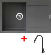 Sinks ULTIMA 790 Titanium + ELASTA S černá matná