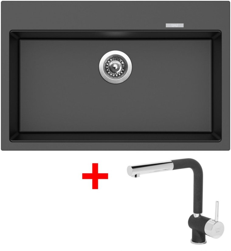 Sinks MAXIMO 780 Metalblack + Mix 3 P GR Sinks MAXIMO 780 Metalblack + Mix 3 P GR