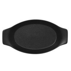 RAK Porcelain RAK Talíř oválný s rukojetí 42 cl, černá | RAK-NFOPOD25BK