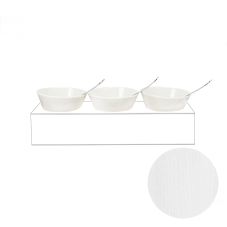 TOMGAST Box pro 3 misky, 400x130x80 mm, bílý