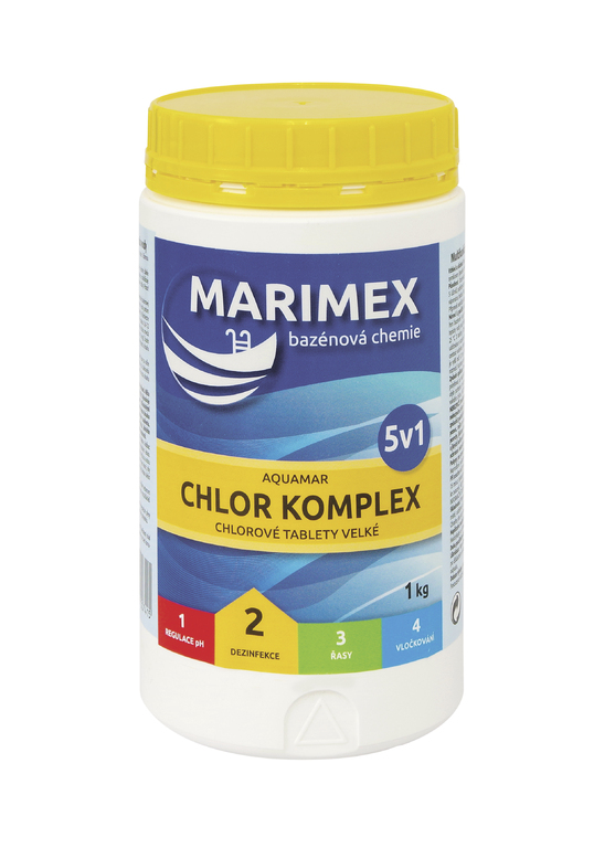 Bazénová chemie Marimex Chlor komplex 5v1 1 kg Bazénová chemie Marimex Chlor komplex 5v1 1 kg