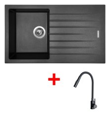 Sinks PERFECTO 860 Metalblack + ELASTA S černá matná