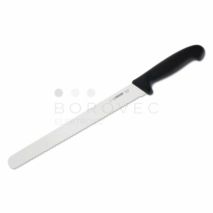 GIESSER nůž na pečivo 28cm zubatý černý GIESSER nůž na pečivo 28cm zubatý černý