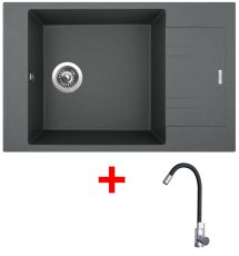 Sinks VARIO 780 Titanium + Elasta nerez/černá