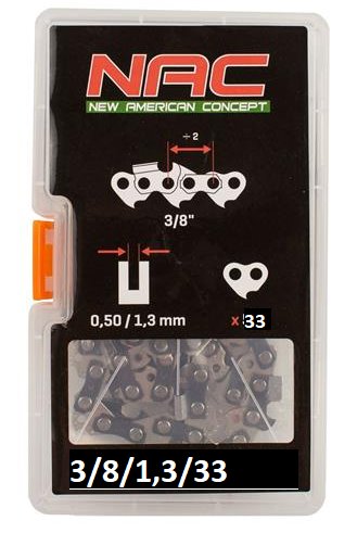 Pilový řetěz NAC 33čl-3/8"-1,3 pro PHCBE90-CH 91PX033E Pilový řetěz NAC 33čl-3/8"-1,3 pro PHCBE90-CH 91PX033E